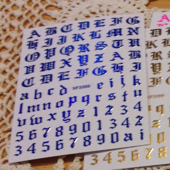 Nail art alphabet stickers bundle - Picture 5 of 6